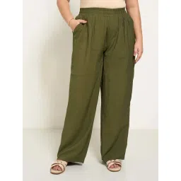 Honey Curvytude by Pantaloons Green Casual Trousers image 1