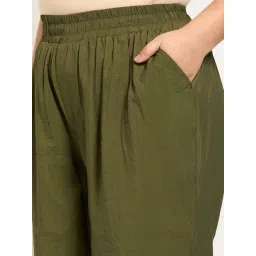 Honey Curvytude by Pantaloons Green Casual Trousers image 5