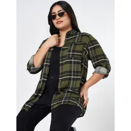 Honey Curvytude by Pantaloons Printed Roll-Up Sleeves Shirt Style Top-picture-18