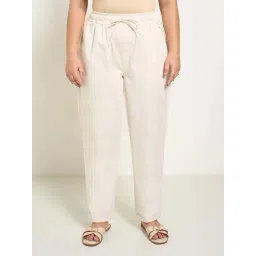 Honey Curvytude by Pantaloons White Casual Trousers-picture-35