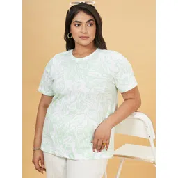 Honey Curvytude by Pantaloons Women Floral Print Cotton Top-picture-22