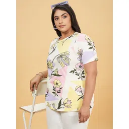 Honey Curvytude by Pantaloons Women Floral Printed Cotton Regular Top-picture-42