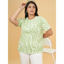 Honey Curvytude by Pantaloons Women Printed Cotton Top-picture-20