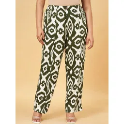 Honey Curvytude by Pantaloons Women Printed Tapered Fit High-Rise Parallel Trouser-picture-21