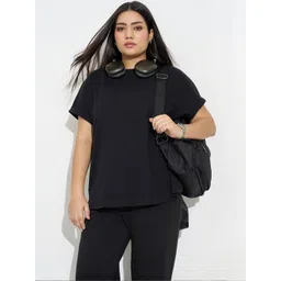 Honey Curvytude by Pantaloons Women Ribbed Extended Seeves Pure Cotton Top-picture-41