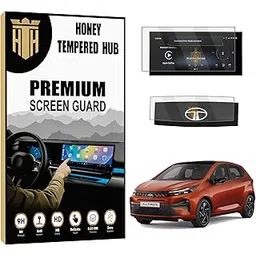 HONEY TEMPERED HUB Screen Guard for Tata Altroz, Nexon, Nexon EV, Harrier, Safari -Car Stereo Screen Protector, Full Coverage, HD Clear (ALTROZ 2025 10.25 INCH)-picture-19