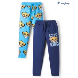 HoneyHap Disney Terry Knit Full Length Lounge Pants With Lion King Graphics Pack of 2 - Medium & Navy Blue-picture-17