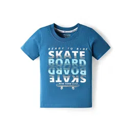 Honeyhap Boys Pack of 2 Typography Printed Bio Finish Round Neck Cotton T-shirts-picture-24