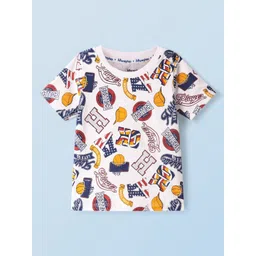 Honeyhap Boys Pack of 2 Typography Printed Bio Finish Round Neck Cotton T-shirts-picture-30