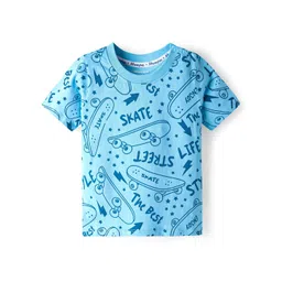 Honeyhap Boys Pack of 2 Typography Printed Bio Finish Round Neck Cotton T-shirts-picture-18