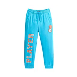 Honeyhap Boys Printed Mid-Rise Bio Finish Cotton Joggers-picture-40