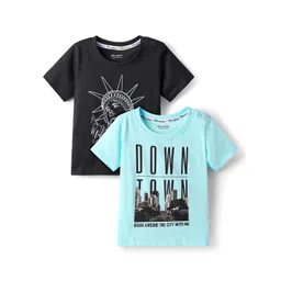 Honeyhap Boys Set Of 2 Printed Pure Cotton T-shirt-picture-46