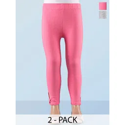 Honeyhap Girls Pack Of 2 Ankle Length Leggings-picture-31