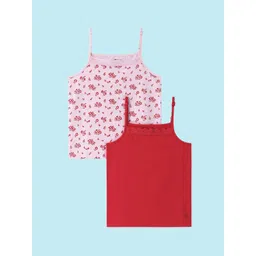Honeyhap Girls Pack Of 2 Printed Non-Padded Camisoles-picture-30