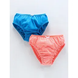 Honeyhap Girls Pack of 2 Striped Basic Briefs-picture-29