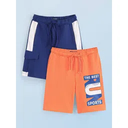 Honeyhap Pack Of 2 Boys Graphic Printed Cotton Shorts-picture-42