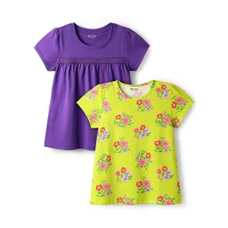 Honeyhap Pack Of 2 Girls Floral Printed Cotton Top-picture-18