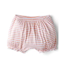 Honeyhap Premium 100% Cotton Knit Bloomers With Bio Finish & Floral Print Pack of 5 - Spun Sugar Tropical Peach Bay Bright White & Yellow Iris image 2