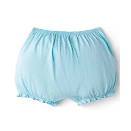 Honeyhap Premium 100% Cotton Knit Bloomers With Bio Finish & Floral Print Pack of 5 - Spun Sugar Tropical Peach Bay Bright White & Yellow Iris image 5