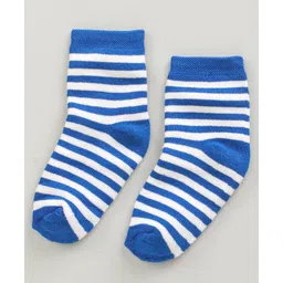 Honeyhap Premium Bamboo Mid Calf Length Socks Pack of 5 - Blue White image 4