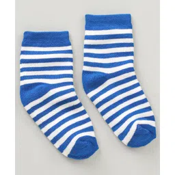 Honeyhap Premium Bamboo Mid Calf Length Socks Pack of 5 - Blue White image 5