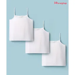 Honeyhap Premium Cotton Elastane Knit Solid Colour Slips With Bio Finish Pack Of 3 - Bright White-image-12
