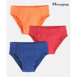 Honeyhap Premium Cotton Super Soft Stretchable Briefs With Silvadur Finish Pack Of 3 - Tango Red Limoges & Orange-picture-29