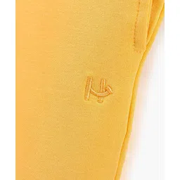 Honeyhap Premium Cotton Super Stretch Bio Finished Terry Full Length Solid Lounge Pant - Amber image 3