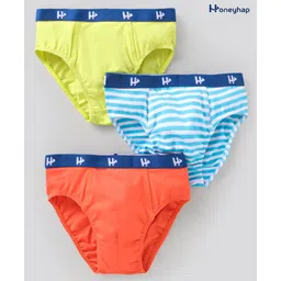 Honeyhap Premium Printed Briefs   Anti-Microbial Finish Pack of 3 - Blue Orange Green-picture-25