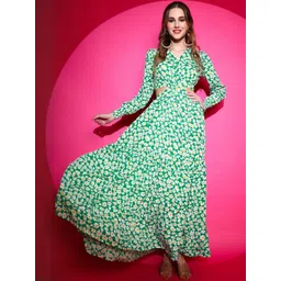 Honky Tonky Women Floral Printed Cut-Outs Maxi Dress-picture-20