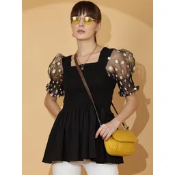 Honky Tonky Women Puff Sleeve Crepe Top-picture-22