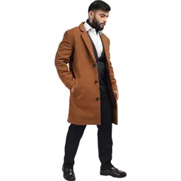 honnete 100% Sherpa Solid Coat For Men-picture-33