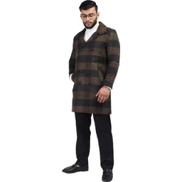 honnete 97% Polyester 3% Acrlyic Checkered Coat For Men-picture-29