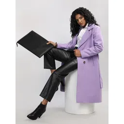 HONNETE Notched Lapel Longline Trench Coat-picture-23