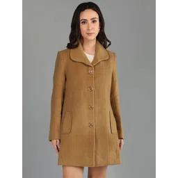 HONNETE Spread Collar Single-Breasted Trench Coat-picture-39