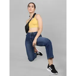 HONNETE Women Lean Straight Fit Light Fade Stretchable Pure Cotton Jeans-picture-21