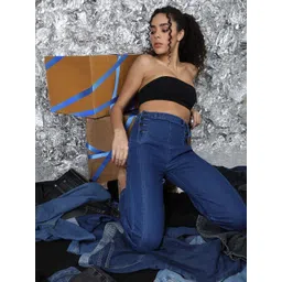 HONNETE Women Mid-Rise Lean Straight Fit Stretchable Jeans-picture-28