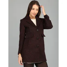 HONNETE Women Regular Fit Self-Design Single Breasted Winter Coat-picture-15