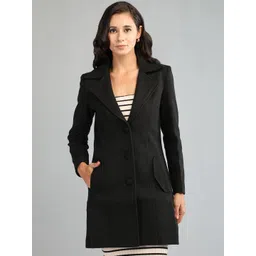 HONNETE Women Solid Single Breasted Regular Fit Winter Coats-picture-24