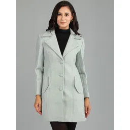 HONNETE Women Solid Single Breasted Regular Fit Winter Overcoat-picture-34