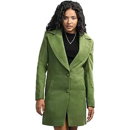 honnete Women's Casual Regular fit Single-Breasted 2 Pocket Trench Coat for Winter-picture-27