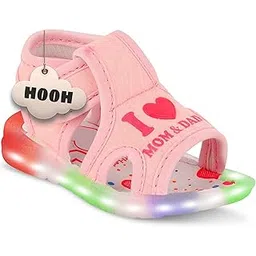 hooh-now comfort in fashion HOOH Kids Lighted Sandals with LED Lights, Waterproof, Soft Cotton Insole, Canvas Upper, Summer Flip-Flops for Toddlers, Boys and Girls-picture-12