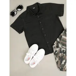 Hoop Boys Slim Fit Opaque Casual Shirt-picture-31