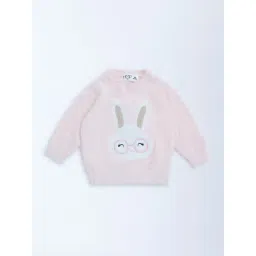 HOP Baby by Westside Light Pink Bunny Design Sweater-picture-24