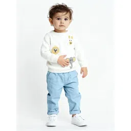 HOP Baby by Westside Off-White Animal Embroidered Sweater-picture-48