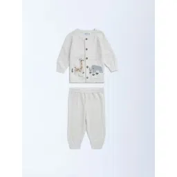 HOP Baby by Westside Off-White Cotton Sweater with Joggers Set-picture-35