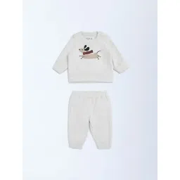 HOP Baby by Westside White Animal Embroidered Top and Pants Set-picture-25
