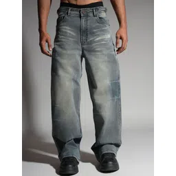 HOP HEAD Men Mid-Rise Light Fade Baggy Jeans-picture-26