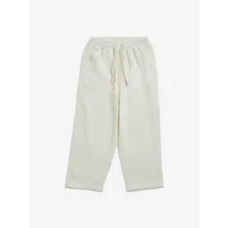 HOP Kids by Westside Off-White Textured Mid-Rise Cotton Trousers-picture-45