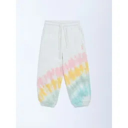 HOP Kids by Westside Off-White Tie-Dye High-Rise Cotton-Blend Joggers-picture-18